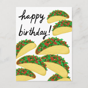 Carte Postale ANNIVERSAIRE Avalanche de tacos Délicieux