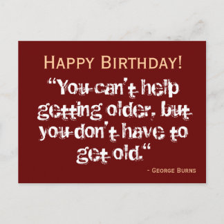 Carte postale Anniversaire - Burns