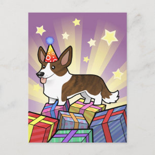 Carte Postale Anniversaire Cardigan Welsh Corgi