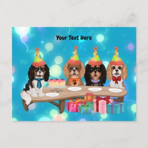Carte Postale Anniversaire Cavalier King Charles Spaniel