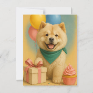 Carte Postale Anniversaire Chow Chow