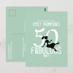 Carte Postale Anniversaire Cinquante et fabuleux cocktails moder