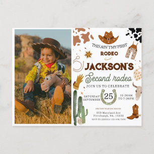 Carte Postale Anniversaire Cowboy 2ème anniversaire de Rodéo Fêt