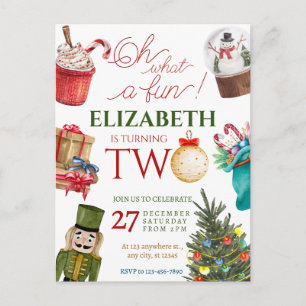 Carte Postale Anniversaire de 2 ans Noël Oh Quel Plaisir