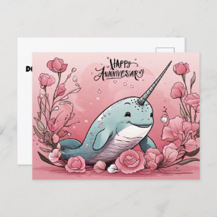 Carte Postale anniversaire de Babby Narwhal