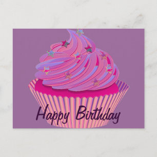 Carte Postale Anniversaire de Cupcake