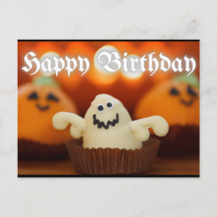 Carte Postale Anniversaire de Halloween Cupcake