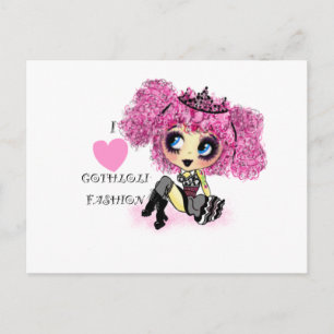 Carte Postale anniversaire de la fille de Kawaii - personnalisé