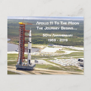 Carte Postale Anniversaire de la mission Apollo 11 sur la Lune