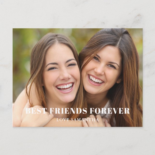 Carte postale Anniversaire de la photo Best Friend (Devant)