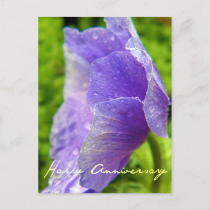 Carte Postale Anniversaire des fleurs violettes