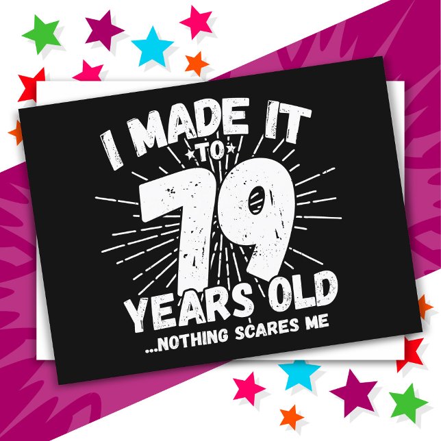 Carte Postale Anniversaire Drôle de 79 Ans Mème Sarcastique Cade (Créateur téléchargé)