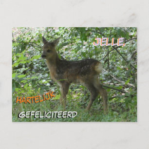 Carte postale Anniversaire du Cerf de Roe dans la 