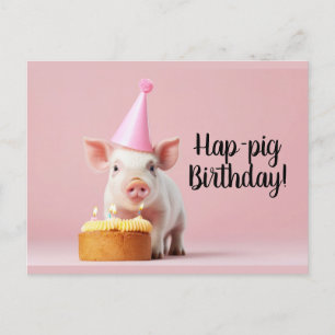 Carte Postale Anniversaire du cochon de lait !