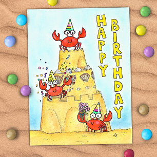 Carte Postale Anniversaire du crabe rouge