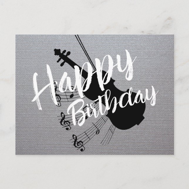 Carte Postale Anniversaire du musicien  (Devant)