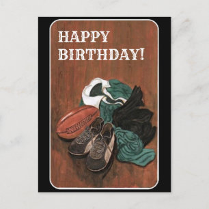 Carte Postale Anniversaire du rugby vintage