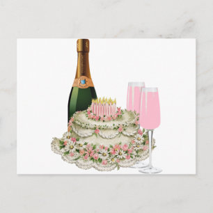 Carte Postale Anniversaire du Toast de Champagne