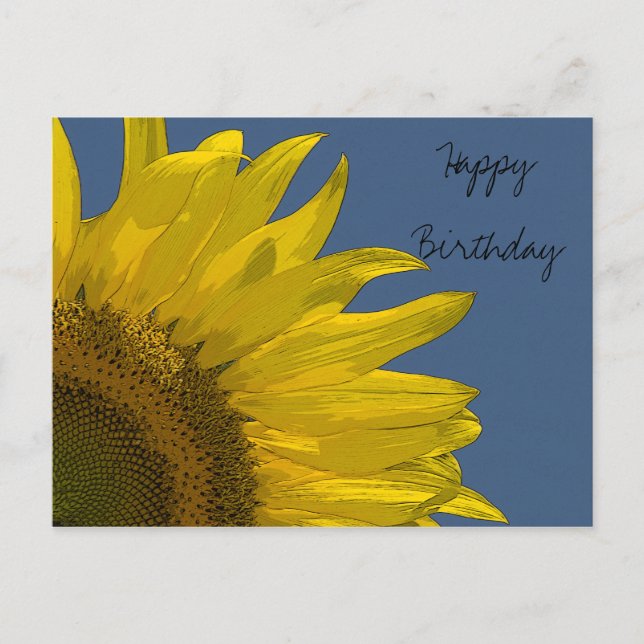 Carte Postale Anniversaire du tournesol (Devant)