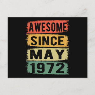 Carte Postale Anniversaire En Mai Né En 1972