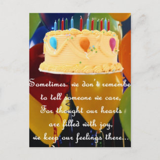 Carte Postale Anniversaire en retard