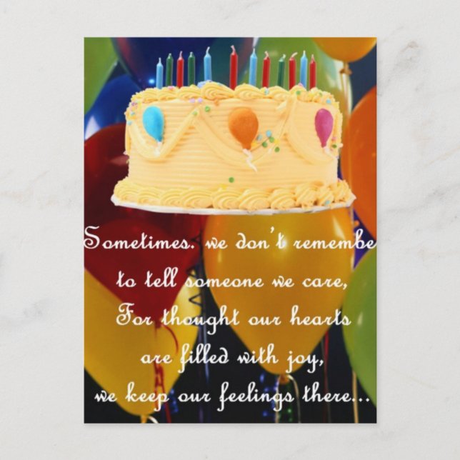 Carte Postale Anniversaire en retard (Devant)