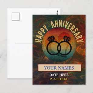 Carte Postale anniversaire heureux 