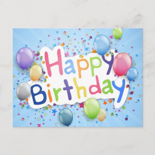 Carte Postale anniversaire heureux (Devant)