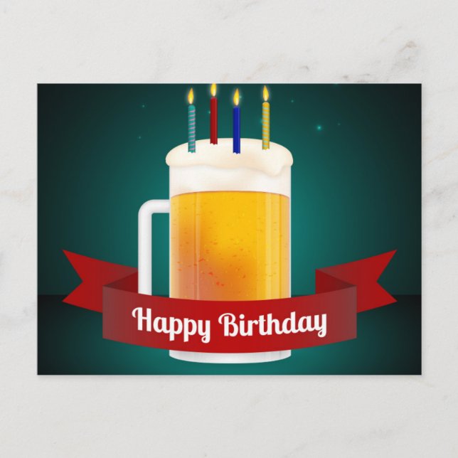 Carte Postale anniversaire heureux (Devant)
