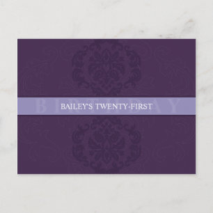 Carte Postale ANNIVERSAIRE INVITATION :: finesse 3