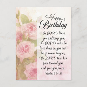 Carte Postale Anniversaire Le Seigneur Vous Bénisse Bible Verse