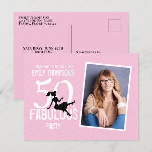 Carte Postale Anniversaire Moderne Cinquante et Fabuleux Photo C