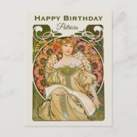 Anniversaire Mucha Reverie Daydream Art Nouveau CC