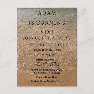 Carte Postale Anniversaire Plage Nautique Personnalisé tendance 
