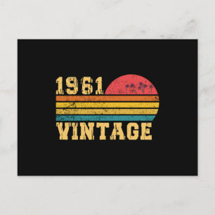 Carte Postale Anniversaire Rétro Vintage Coucher de soleil 1961