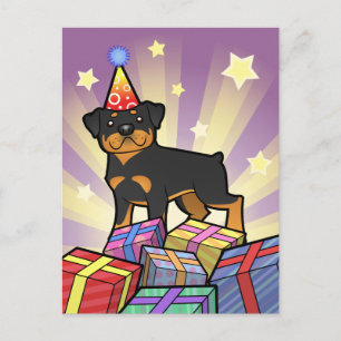 Carte Postale Anniversaire Rottweiler