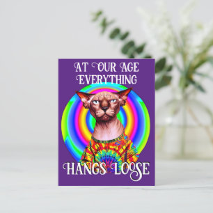 Carte Postale Anniversaire Sphynx Chat Par delà la Colline