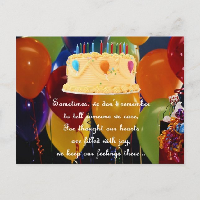 CARTE POSTALE ANNIVERSAIRE TARDIF (Devant)