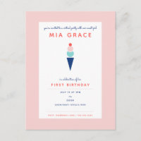 Anniversaire Virtuel de Enfants Glace Moderne Fête