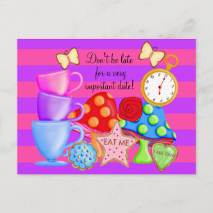 Carte postale Anniversaire Wonderland