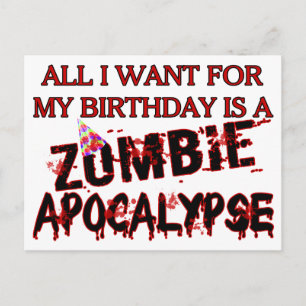 Carte Postale Anniversaire Zombie Apocalypse