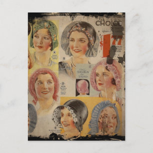 Carte Postale Annonce Casquette des Années folles
