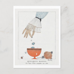 Carte Postale Annonce de bijoux Tecla vintage des années 1920