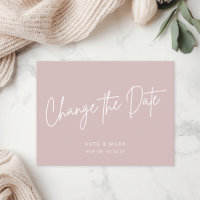 Annonce de changement de date rose moderne