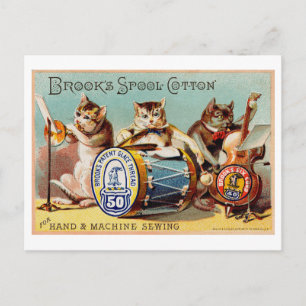 Carte Postale Annonce de chats en coton Spool Brook
