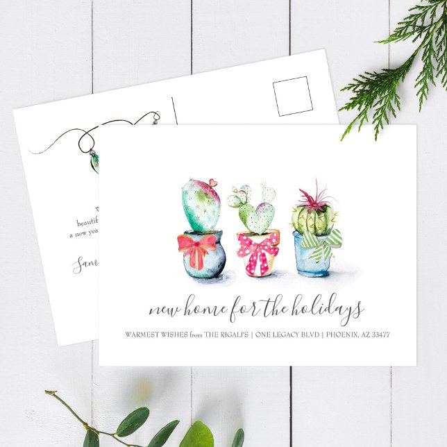 Carte Postale Annonce de déménagement de vacances de Cactus (Créateur téléchargé)