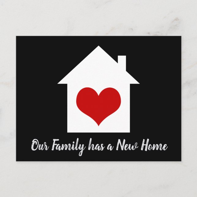 Carte Postale Annonce de déménagement familial Nouvelle maison C (Devant)
