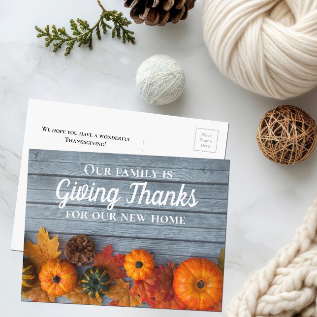 Carte Postale Annonce de déménagement pour la fête de Thanksgivi (Créateur téléchargé)