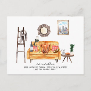 Carte Postale Annonce de déménagement pour Thanksgiving Automne