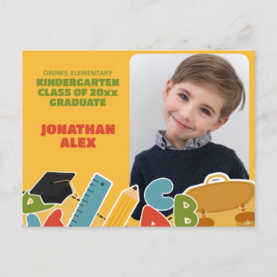 Carte Postale Annonce de fin de maternelle mignonne